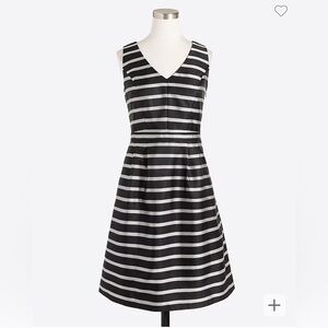 NWT J Crew Jacquard Metallic Stripe Dress - Size 6